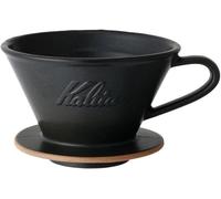 Carita Coffee Dripper Mino Ware, High Heat Retention, Ceramic for 2 to 4 People, Sand Black, #02107 Wave Series, Made in Japan, Drip Equipment, for 2 People, for 4 Cups, Porcelain, Stylish, Outdoor