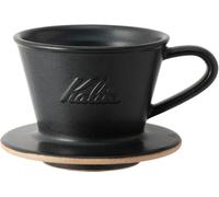 Carita Kalita Coffee Dripper Mino Ware High Heat Retention Pottery for 1 to 2 People, DACHI & KalitaMI 155, Sand Black #01107, Wave Series, Made in Japan, Drip Equipment, For 1 Person