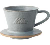 Carita Kalita Coffee Dripper Mino Ware High Heat Retention Pottery for 1 to 2 People, DACHI & KalitaMI 155, Sand Gray #01105, Wave Series, Made in Japan, Drip Equipment, For 1 Person
