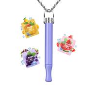 Caritate Aid Breathing Necklace, Adjustable Resistance Breath Trainer with Interchangeable Taste Filter for Soothing and Stress Relief