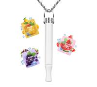 Caritate Aid Breathing Necklace, Adjustable Resistance Breath Trainer with Interchangeable Taste Filter for Soothing and Stress Relief
