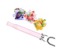 Caritate Aid Breathing Necklace, Adjustable Resistance Breathing Trainer with Interchangeable Taste Filter for Soothing and Stress Relief (Bright Pink)