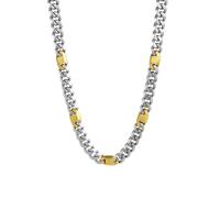 Caritate Cuban Link Chain for Men: Black/Silver Chain for Men Thick Stainless Steel Chain Necklace - Miami Cuban Link Chain Necklaces Non Tarnish 6mm/8mm Cool Mens Necklace Curb Chain 20 Inch, 22 Inch