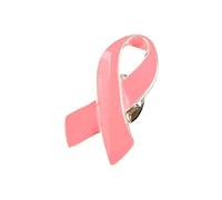 Caritierily Antique Cape Clips Sweater Clasp Breast Cancer Awareness Red Ribbon Pin Round Badge for Public Event Fundraiser (04201-A, A)
