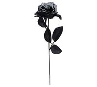 Caritierily Black Rose Real Wedding Latex Bride Bouquet Piece Hallo Home Artificial Decoration 1 Artificial flowers (Black, One Size)