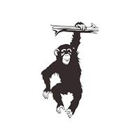 Caritierily Wall Sticker Vinyl Decal Funny Lightswitch Room Sticker Black Wall Living Bedroom Monkey for Decal Decor Background Home Decor (Multicolor, One Size)