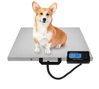 Carivia Digital Livestock Scale 660Lbs x 0.2Lbs,21'' x 17'' Veterinary Scale Pet Vet Scale Stainless Steel Platform Animal Scale,Electronic Postal Scale, Industrial Floor Scale