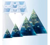 Carjourney Pyramid Silicone Resin Mould, Pyramid & Conical Shape DIY Resin Epoxy Casting Jewelry Mold, Handcraft Ornament Tool
