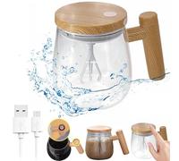Carjuvel Self Stirring Mug,14oz Recharging Electric Self Stirring Coffee Mug with Lid, Automatic Mixing Cup with Detachable Stirring Rod for Coffee, Milk,Kale,Matcha