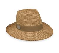 CARKELLA by Wallaroo Women’s Emery Fedora - UPF 50+ Sun Hat, Wide Brim, Packable, Adjustable, Natural Fiber, Medium Size, Camel, M