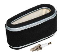 Carkio 11013-2110 Air Filter with Pre Filter Spark Plug Compatible with Kawasaki FC400V FC420V 14 HP 4-Cycle Engine John Deere M97211 M74285 LX172 LX176 GT242 170 175 240 245 Lawn Mower (Pack of 1)