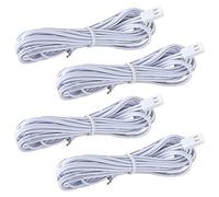 Carkio 2510 Port Extension Cable,4PCS White 2-Pin Male and Female Cable Plug Connector Extension Cords,Flexible Extendable Cables Compatible with LED Cabinet Lights(2m/6.56ft)