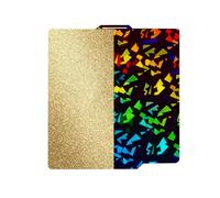 Carkio 257X257mm Bambu Build Plate for Bambu Lab X1/X1C/X1E/P1P/P1S/P2S/A1, Holographic Texture PEI 3D Printer Spring Steel Removable Platform (Smooth Flake and PEI)