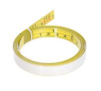 Carkio Adhesive Backed Tape Measure, 3 Meters, Left-Right Reading, Stainless Steel, Yellow