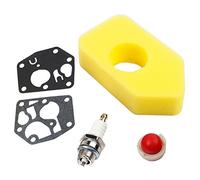 Carkio Air Filter 698369 4216 with Carburetor Diaphragm Gasket 495770 Primer Bulb 694394 Spark Plug Compatible with Briggs & Stratton 3.5-4.5 HP Classic Sprint Quattro Engine