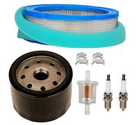 Carkio Air Filter Oil Filter Fuel Filter with Spark Plug Compatible with Briggs & Stratton Vanguard V-Twin 12.5-21hp