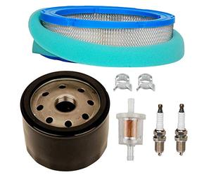 Carkio Air Filter Oil Filter Fuel Filter with Spark Plug Compatible with Briggs & Stratton Vanguard V-Twin 12.5-21hp