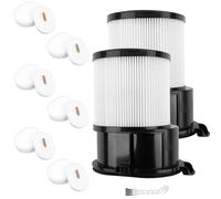 Carkio Filter Replacement for Shark IP3251, IP1251, IP3251C,IP1251C, IP3252, IP1250 PowerDetect Cordless Handheld Cleaner and Empty Lightweight Stick Vacuum Cleaner, 2 Post Motor Filter+6 Pre Filters