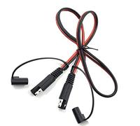 Carkio SAE to SAE Extension Cable with Dust Cover,2Pcs 3.2Ft/1M SAE 14AWG Power Automotive Extension Cable SAE Quick Power Connector Fit for Car Motorcycle Solar Panel Battery Chargers