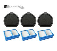 Carkio Set of 3 Replacement Filter Parts for AEG ASKQX9 Vacuum Cleaner Including 3 Pre-Motor Filters + 3 Hygiene Filters+1 Cleaning Brush,Alternative to AEG AEF167 Filter Set