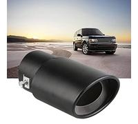 Carkio Universal Exhaust Tip 38-51 mm Stainless Steel Exhaust Muffler Tip Pipe Car Oval Rear Exhaust Straight TailPipe Muffler Modification, Matte Black Straight Type