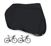 Carkio Waterproof Bicycle Cover, Bike Covers For Outside Storage 2 Bikes, Outdoor Bike Cover Anti Rust Rain Sun UV Dust Wind Proof With Lock Hole For Mountain Road Electric Bike Heavy Duty Bikes