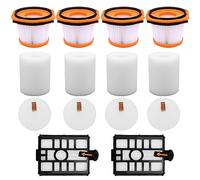 Carkio WS642AE Replacement Filter, Foam Filter Kit for Shark WS642AE Wandvac System Ultra-Lightweight Powerful Cordless Stick Vacuum-2 Base Post-Motor Filter + 4 Pairs Sponge Fitler + 4 HEPA Filter