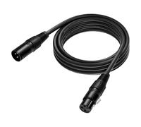 Carkio XLR Cable 10ft, Male to Female Microphone Cable, Premium Shielded XLR Cables with 3-Pin Compatible With Shure SM Microphone, Behringer, Speaker Systems, Radio Station and More, Black