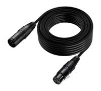 Carkio XLR Cable 25ft, Male to Female Microphone Cable, Premium Shielded XLR Cables with 3-Pin Compatible With Shure SM Microphone, Behringer, Speaker Systems, Radio Station and More, Black