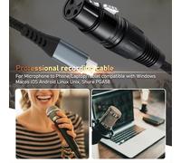 Carkio XLR to USB C Cable, 3.3ft XLR Female to USB Type C Professional Recording Audio Cable for Microphone to Cellphone/Laptop/Tablet,Compatible with Windows Macos iOS Android Linux Unix,Shure PGA58