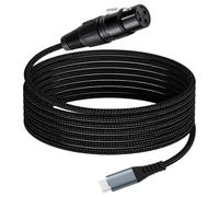 Carkio XLR to USB C Cable, 6.6ft XLR Female to USB Type C Professional Recording Audio Cable for Microphone to Cellphone/Laptop/Tablet,Compatible with Windows Macos iOS Android Linux Unix,Shure PGA58