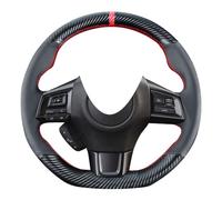 Carkooler DIY Stitching Carbon Fiber Steering Wheel Cover for Subaru WRX STI and Levorg 2015 2016 2017 2018 2019 / STI S209 2019 15 inches Leather Interior Accessories