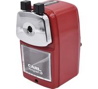 CARL Angel-5 Manual Pencil Sharpener with Metal Table Mount. Quiet for the Classroom, Home & Office, Red