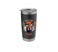 Carl Best Dog Dad Ever Funny Custom Personalized Name Stainless Steel Insulated Tumbler