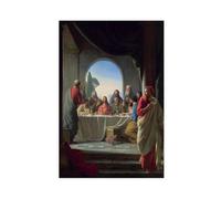 Carl Bloch - The Last Supper 1870 Jesus Christ Canvas Art Poster And Wall Art Picture Print Modern Family Bedroom Decor Unframe 16x24inch(40x60cm)