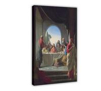 Carl Bloch - The Last Supper 1870 Jesus Christ Poster Bedroom Canvas Decor Print Wall Art Office Room Aesthetic Decor Gift Frame 16x24inch(40x60cm)