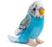 Carl Dick Budgerigar dark blue, Soft Toy, Plush Toy, Cuddly Toy, approx. 13 cm / 5 inches, 2823005