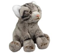 Carl Dick Cat grey sitting 14 cm Plush Toy, Soft Toy, Stuffed Animal 3786