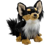 Carl Dick Chihuahua sitting black-brown, 24cm. Plush Toy, Soft Toy, Stuffed Animal 3602