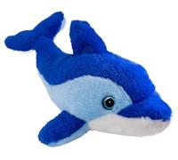 Carl Dick dolphin blue with glitter eyes, cuddly toy, soft toy, 17.5 inches, 44cm 3580