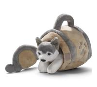 Carl Dick Husky in Dog House, Soft Toy, Plush Toy, Cuddly Toy, approx. 16 cm / 6.5 inches, 3620