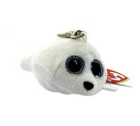 Carl etto Ty 36624 Icy Glitter Eye Pink Clip Seal Glub Schi's Beanie Boo's, 8.5 cm, White