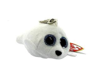 Carl etto Ty 36624 Icy Glitter Eye Pink Clip Seal Glub Schi's Beanie Boo's, 8.5 cm, White