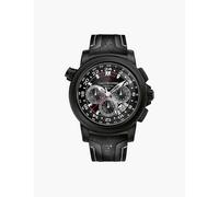 Carl F Bucherer Mens Stainless Steel Dlc 00.10620.12.33.01 Patravi Tech Travel and Rubber Automatic Watch 46.6mm