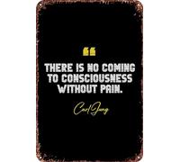 Carl Jung Metal Art of Writing Tin Signs Retro Garage Signs Movie Posters Sign Man Cave Decor 8×12 Inch