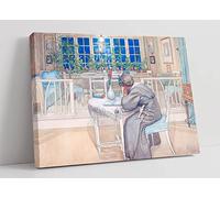 Carl Larsson Night Before the Trip to England in 1909 Canvas Wall Art Picture Print - 30 inch wide x 20 inch high (Frame Depth 30mm)