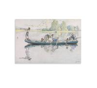 Carl Larsson Prints 《Viking Raid in Dalarna》 Wall Art Poster Canvas Art Poster And Wall Art Picture Print Modern Family Decor Posters 08x12inch(20x30cm)