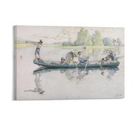 Carl Larsson Prints 《Viking Raid in Dalarna》 Wall Art Poster Picture Print Wall Art Poster Painting Canvas Posters Artworks Room Aesthetic 08x12inch(20x30cm)