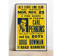 Carl Perkins Al's State Line Club 1959 Live Tour Concert Poster :: Huge 36"x24" Poster Print Similar (Slightly Larger) to A1 Size : Retro Reproduction BRING YOUR WALLS TO LIFE !!