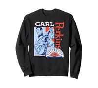 Carl Perkins Dance Album Retro Line-Art Portrait Sweatshirt